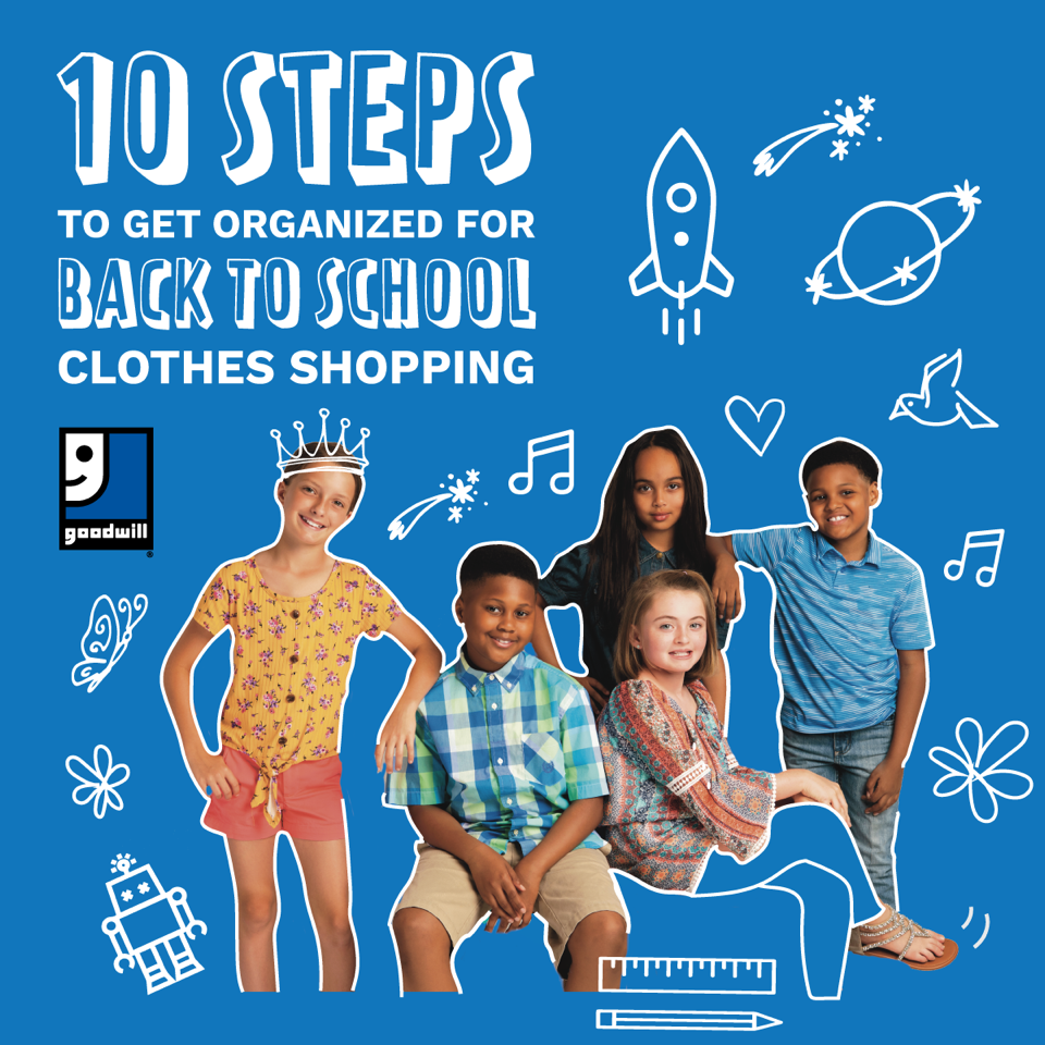 Ten steps to get organized for back to school clothes shopping